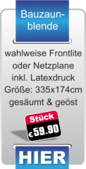 Werbeplanen für Bauzaun